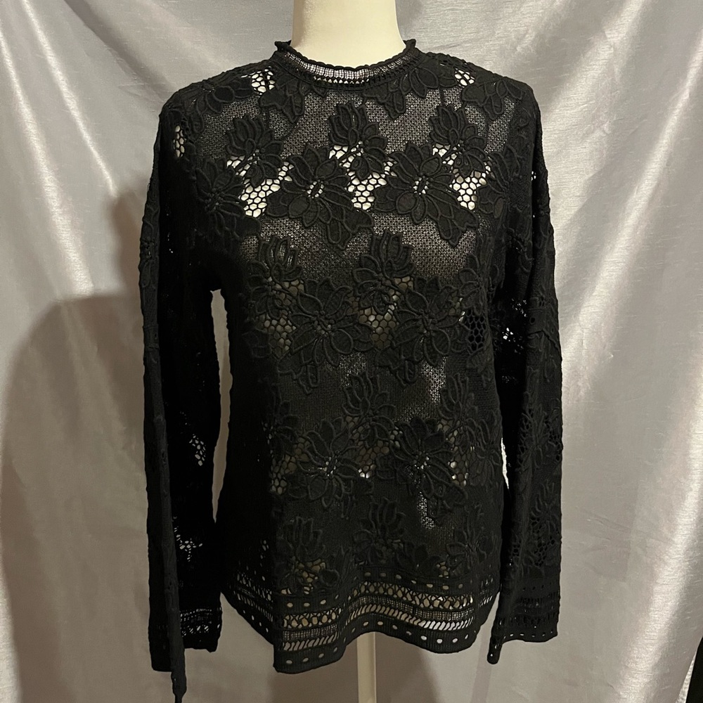 Black lace tunic